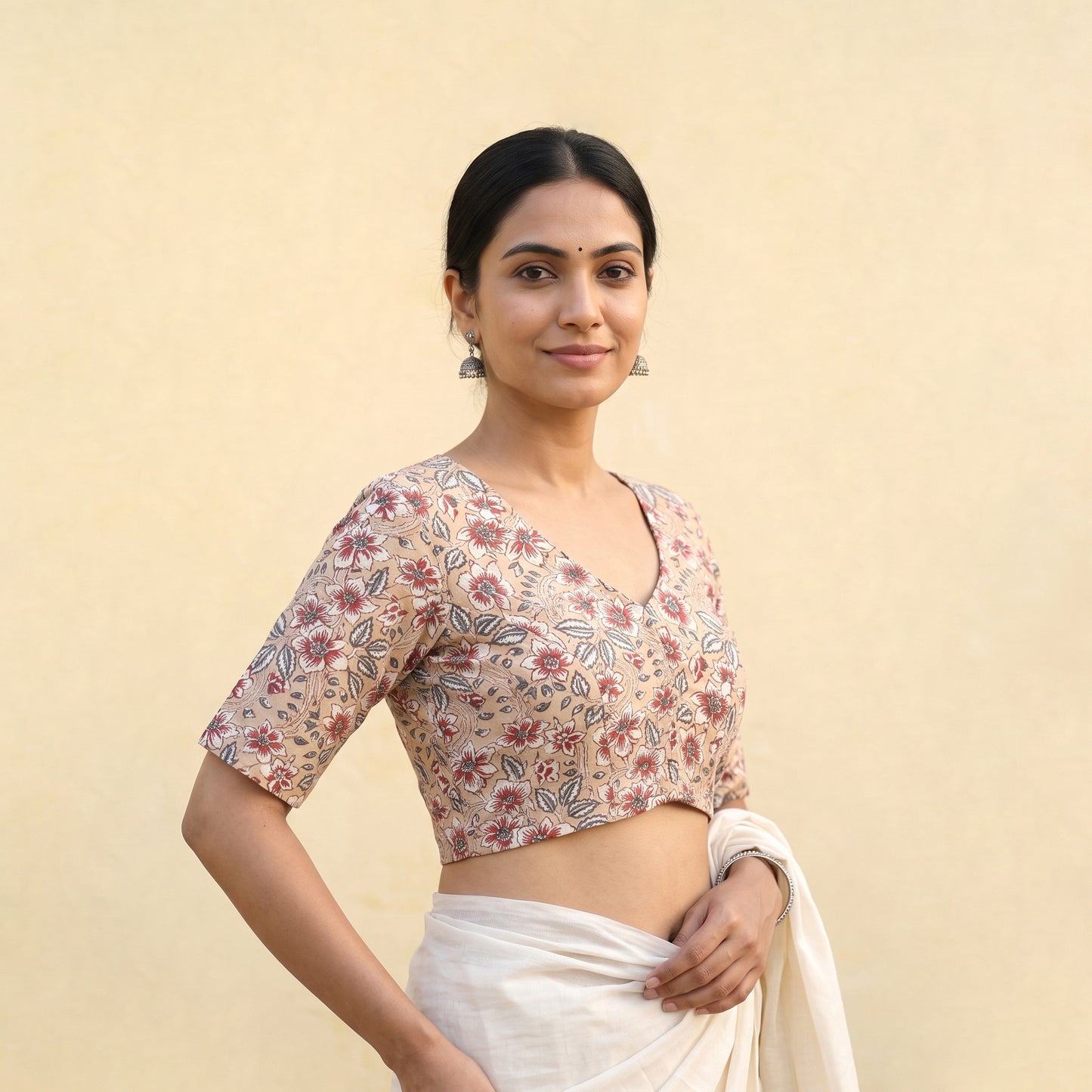 Sanganeri Hand Block Print Cotton Readymade Blouse 12