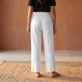 Elastic Waist Cotton Plain Palazzo for Women 01