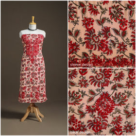 Lucknowi Chikankari Hand Embroidered Cotton Unstitched Kurta Material (2.5M) 28