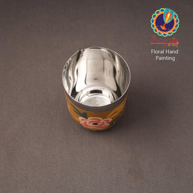 Floral Handpainted Enamelware Stainless Steel Glass 29
