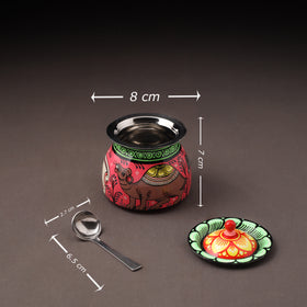 Odisha Pattachitra Handpainted Stainless Steel Ghee Pot 29