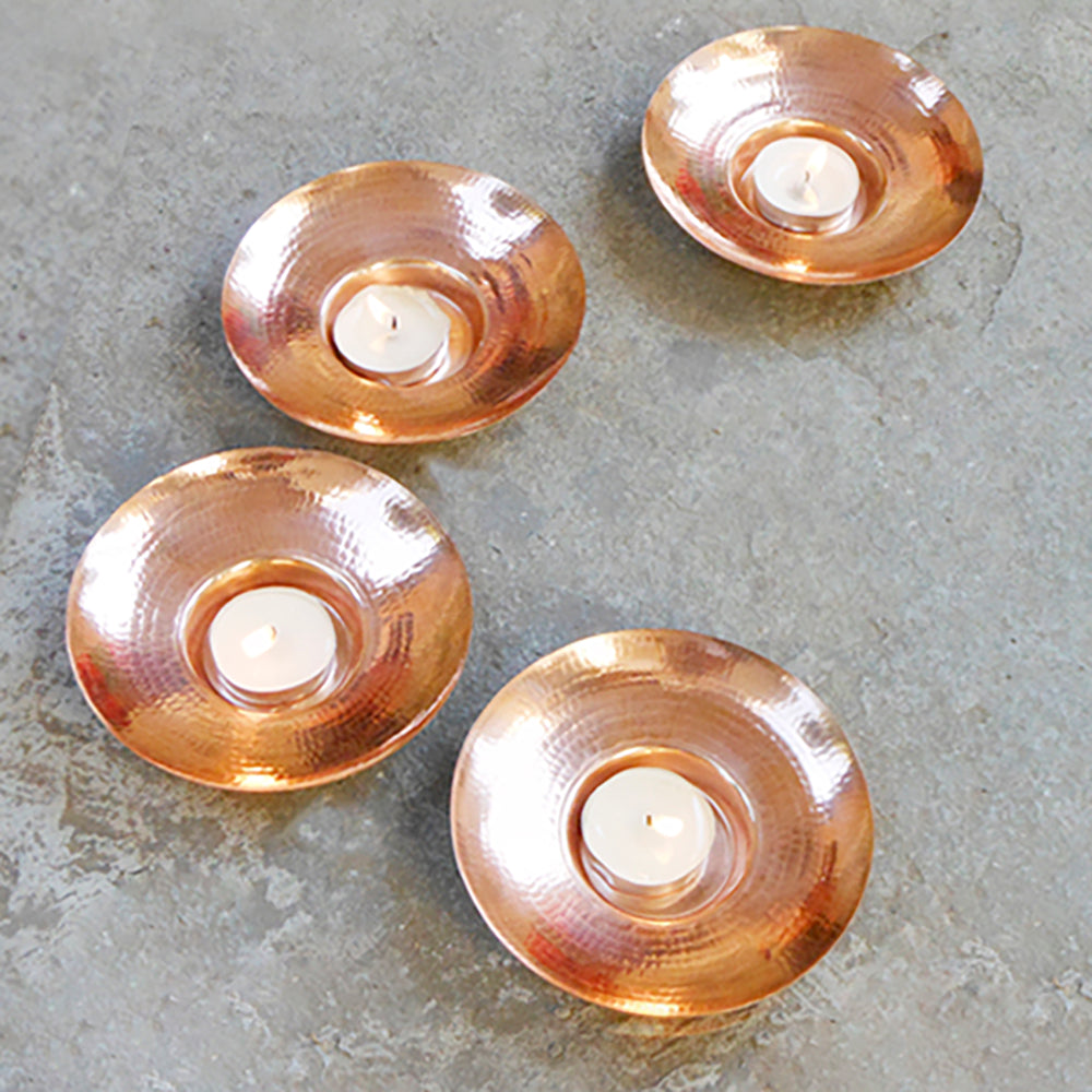 Copper Tea Light Holder