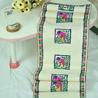 Madhubani Handpainted Chanderi Table Runner