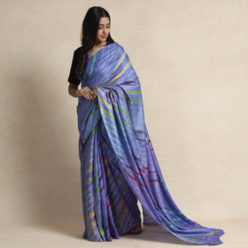  Leheriya Tie-Dye Tussar Silk Handloom Saree Online 