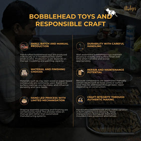 Handpainted Terracotta Bobble Head - Pandit Ji's Wife