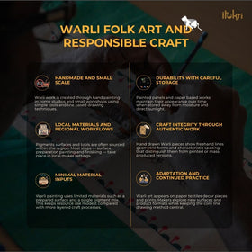 Warli Handpainted Hand Carved Natural Bamboo Wood Phone Audio Amplifier Speaker 10