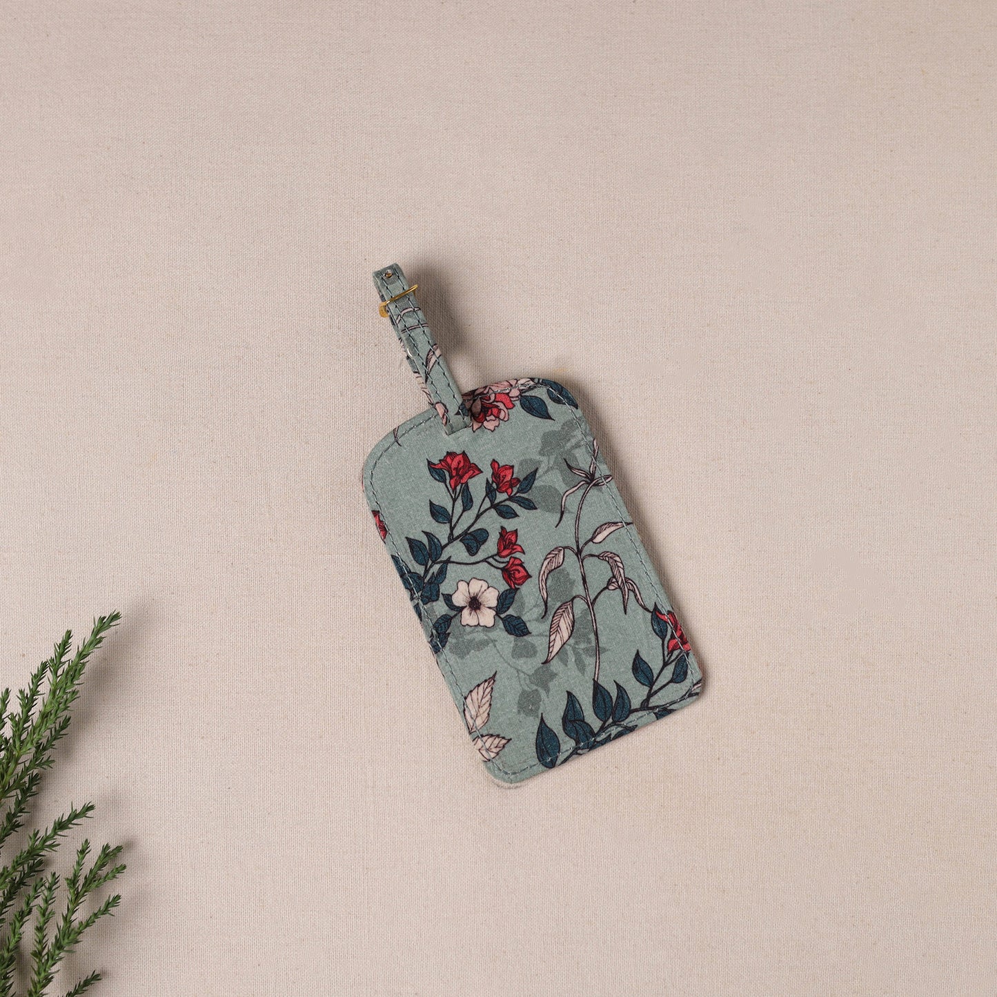 Floral Printed Handcrafted Luggage Tag 03