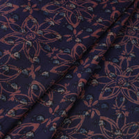 Blue - Natural Dyed Chanderi Silk Akola Print Fabric 04