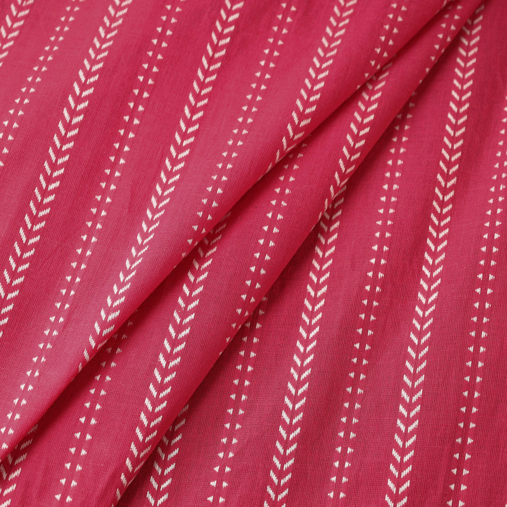 Pink - Jacquard Prewashed Cotton Fabric 27