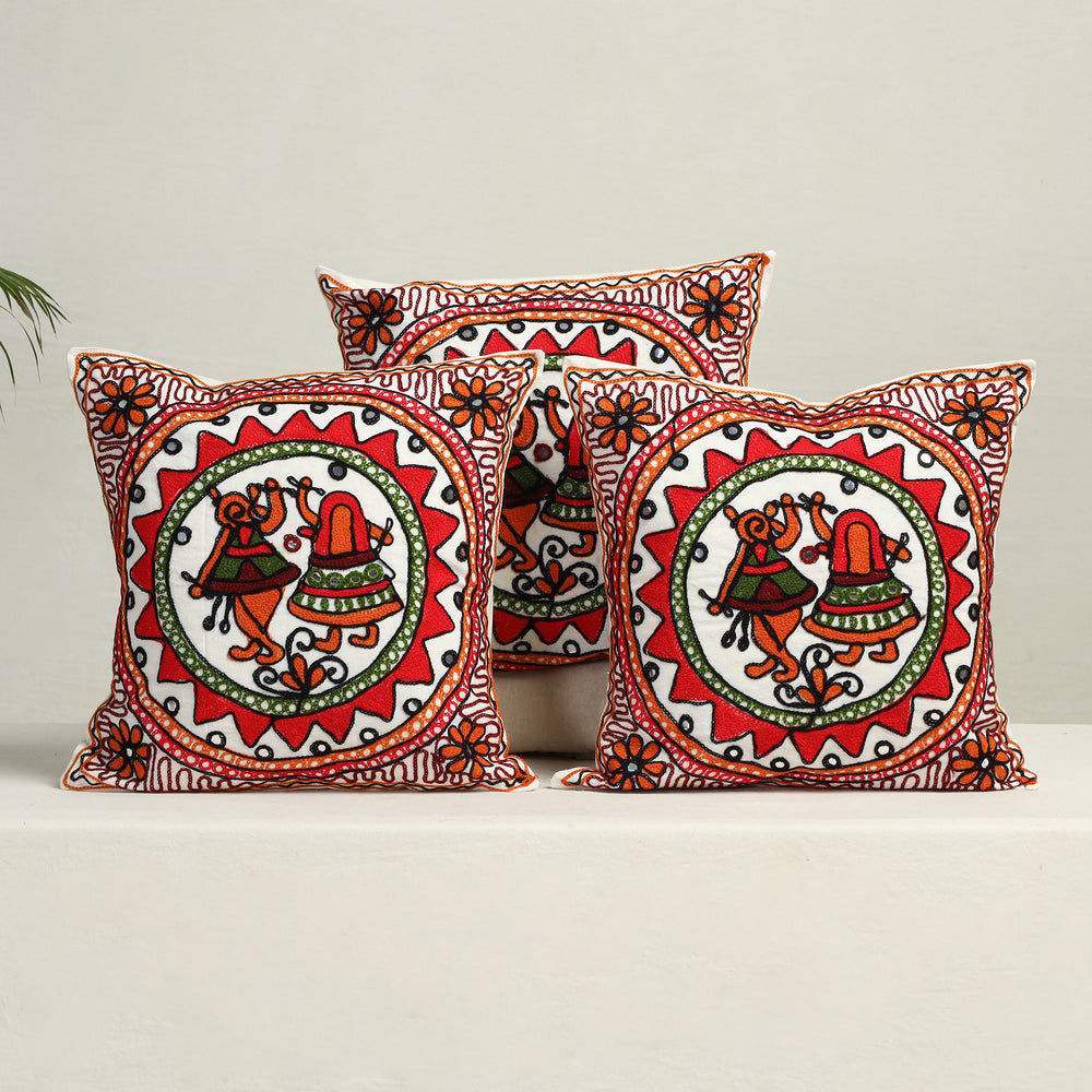 Aari Embroidery Cushion Cover