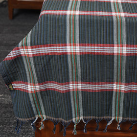 Buy Black Pure Handloom Double Cotton Bed Sheet