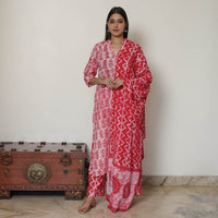 Batik Kurta with Palazzo & Dupatta Set