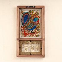 Mayuraka - The Madhubani Peacock Wall Art Frame