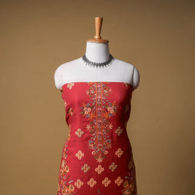 Woolen Full Embroidered Unstitched Dress Material: Kurta, Bottom & Dupatta 10