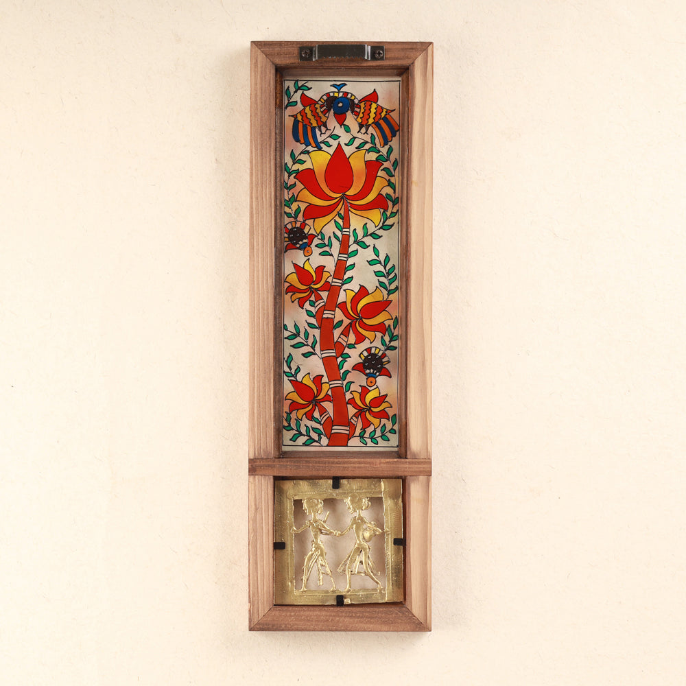 Mrunalin - The Madhubani Peacock Wall Art Frame