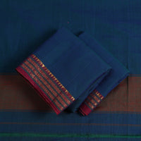 Blue - 3pc Traditional Cotton Dharwad Dress Material 04