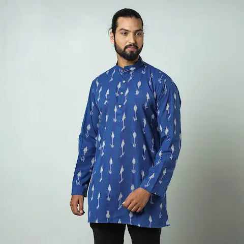 Blue Pochampally Ikkat Kurta
