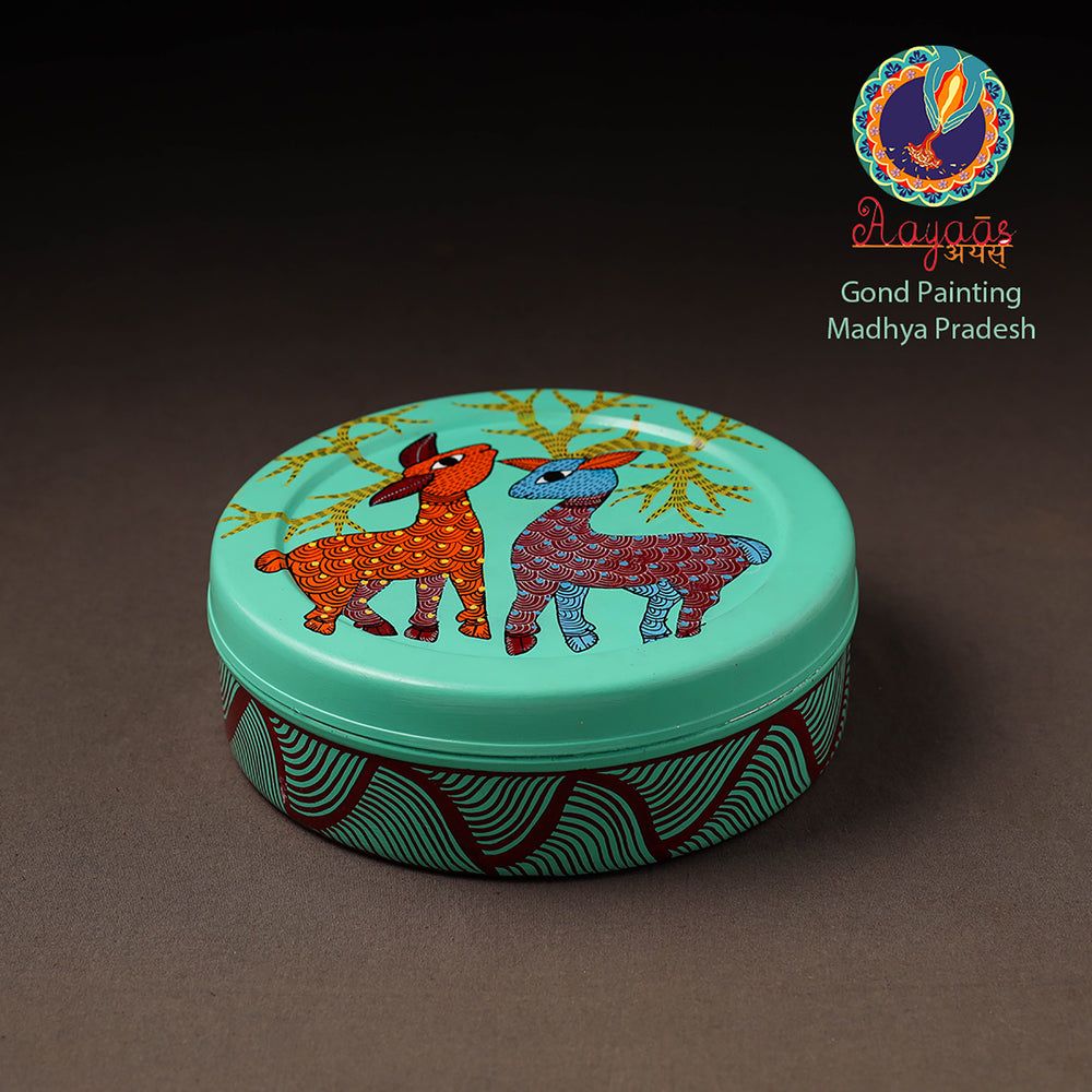 Gond Handpainted Stainless Steel Casserole 01