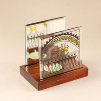 Tejas - Hand-painted Glass Saura T Light Holder