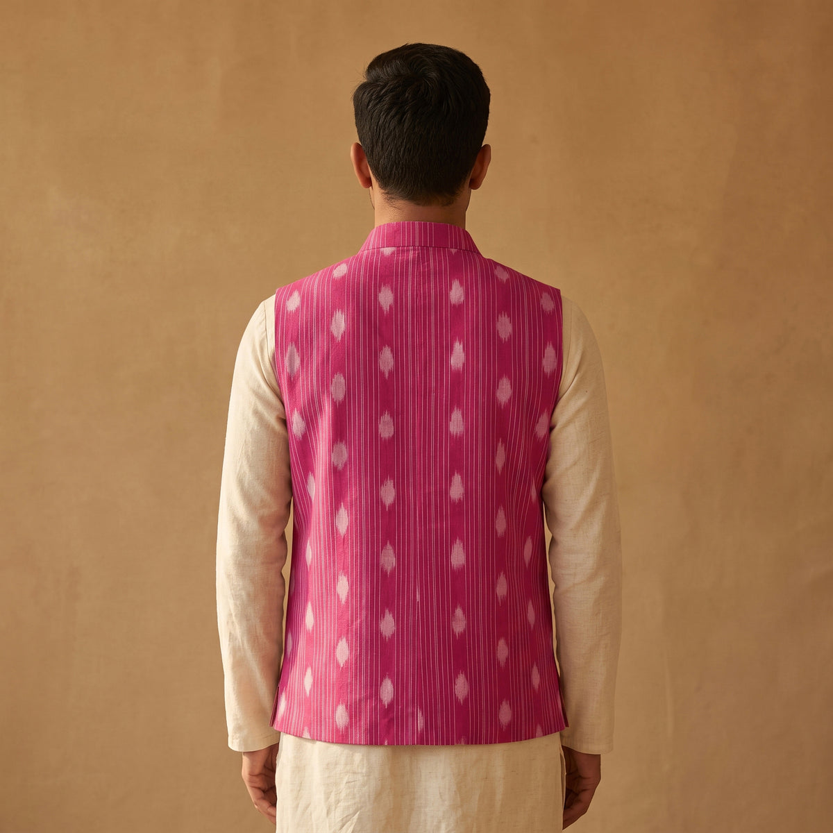 Pochampally Ikat Cotton Men Nehru Jacket 11