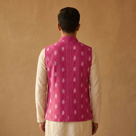 Pochampally Ikat Cotton Men Nehru Jacket 11