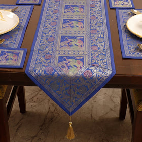 13pc Dining Table Linen Set in Brocade Banarasi Silk 01
