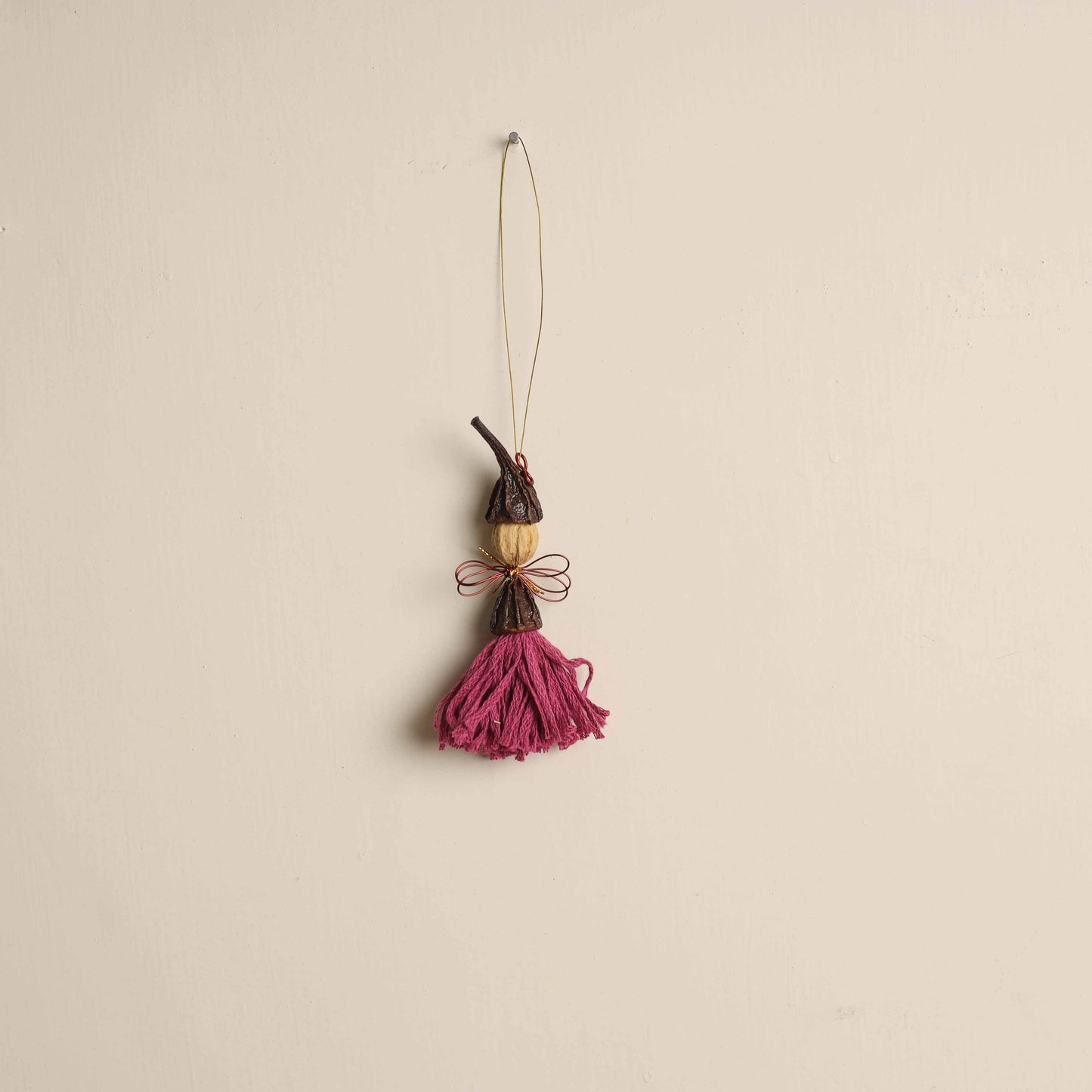 Small Angel - Natural Seeds & Threadwork Hanging