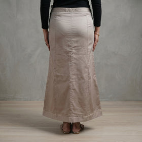 Brown - Plain Woven Cotton Lycra Inskirt 05