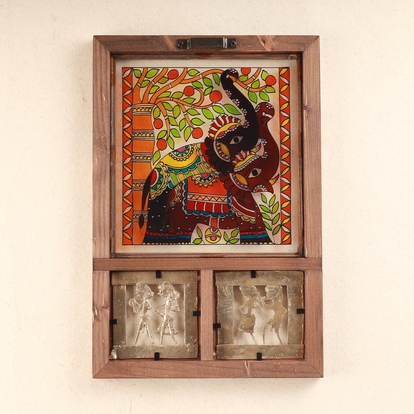 Rajiva-The Madhubani elephant Wall Art Frame