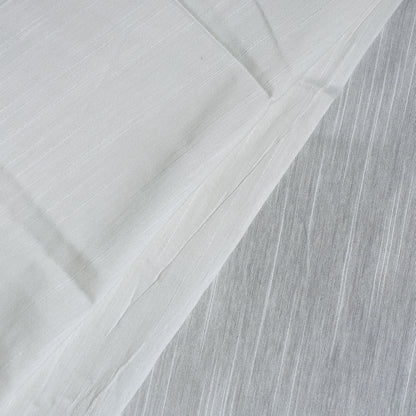 White - Plain Slub Silk Fabric 13