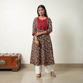  Straight Cotton Kalamkari Kurta for Women 