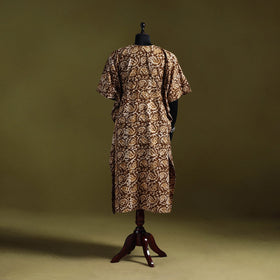 Hand batik cotton long kaftan 01 - handcrafted