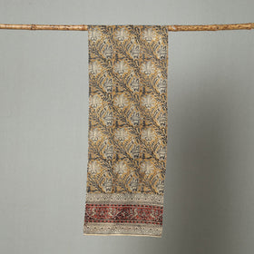 Yellow - pedana natural dyed cotton kalamkari stole 11