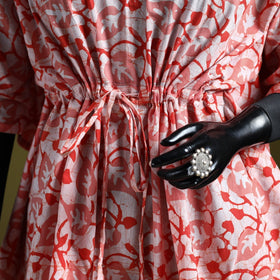 Hand batik cotton short kaftan 15 - handcrafted