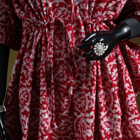 Hand batik cotton long kaftan 03 - handcrafted