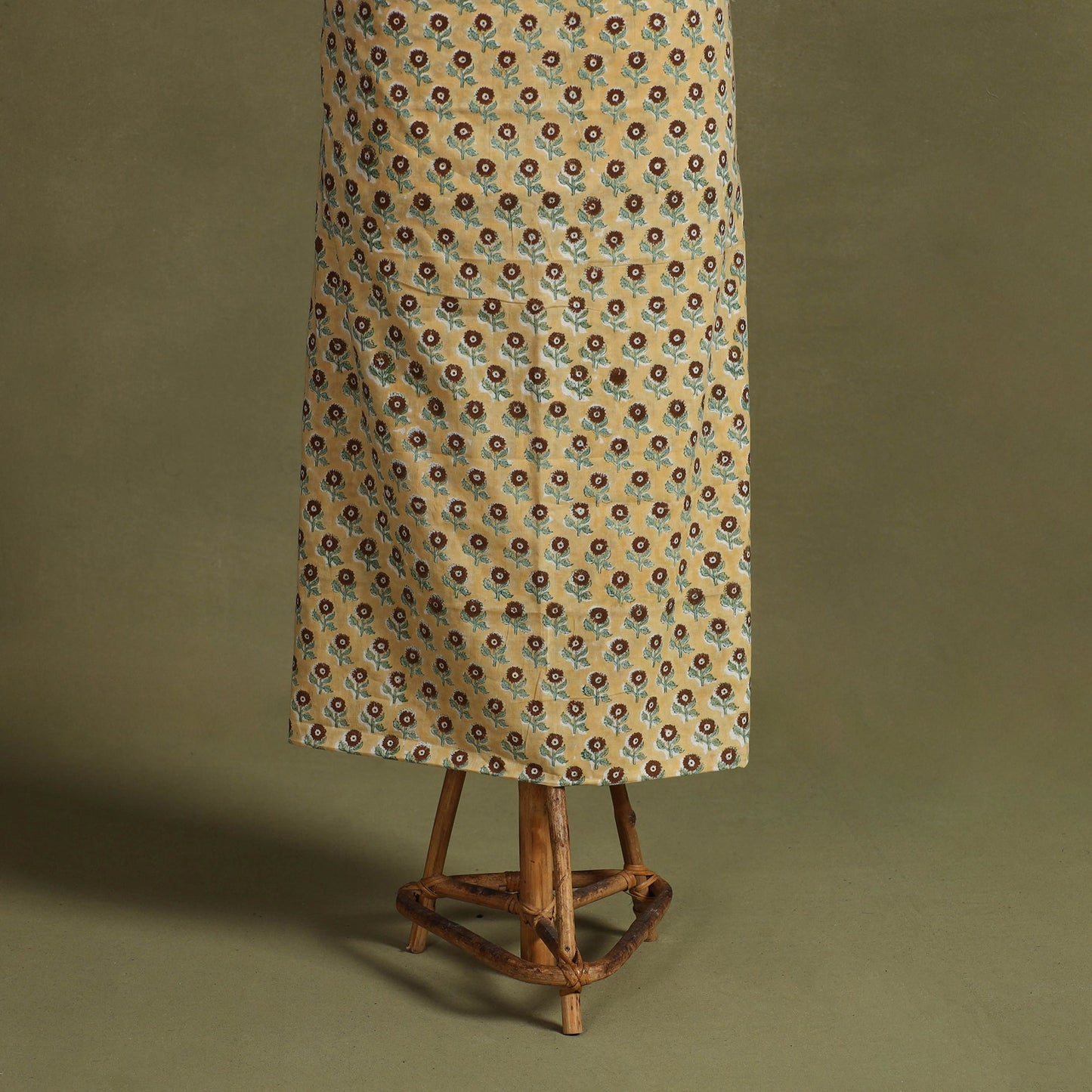  2pc Cotton Sanganeri Print Kurta with Bandhani Dupatta