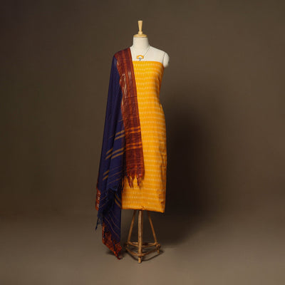 2pc cotton unstitched pochampally ikat dress material