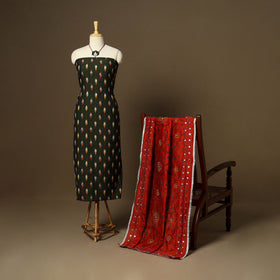 2pc cotton unstitched pochampally ikat dress material