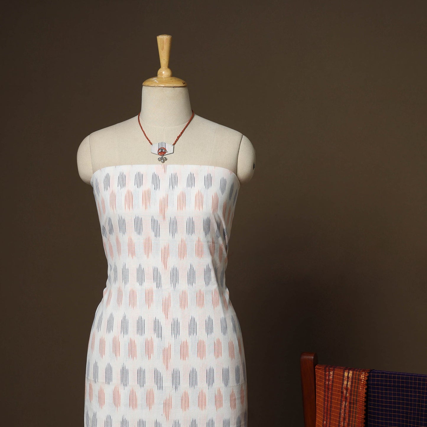 2pc cotton unstitched pochampally ikat dress material