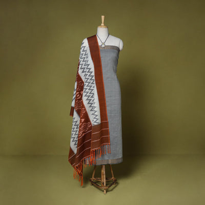 2pc unstitched mangalagiri dress material with jewellery