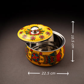 Bengal Patua Handpainted Stainless Steel Casserole 17