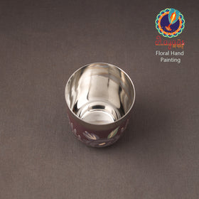Floral Handpainted Enamelware Stainless Steel Glass 30