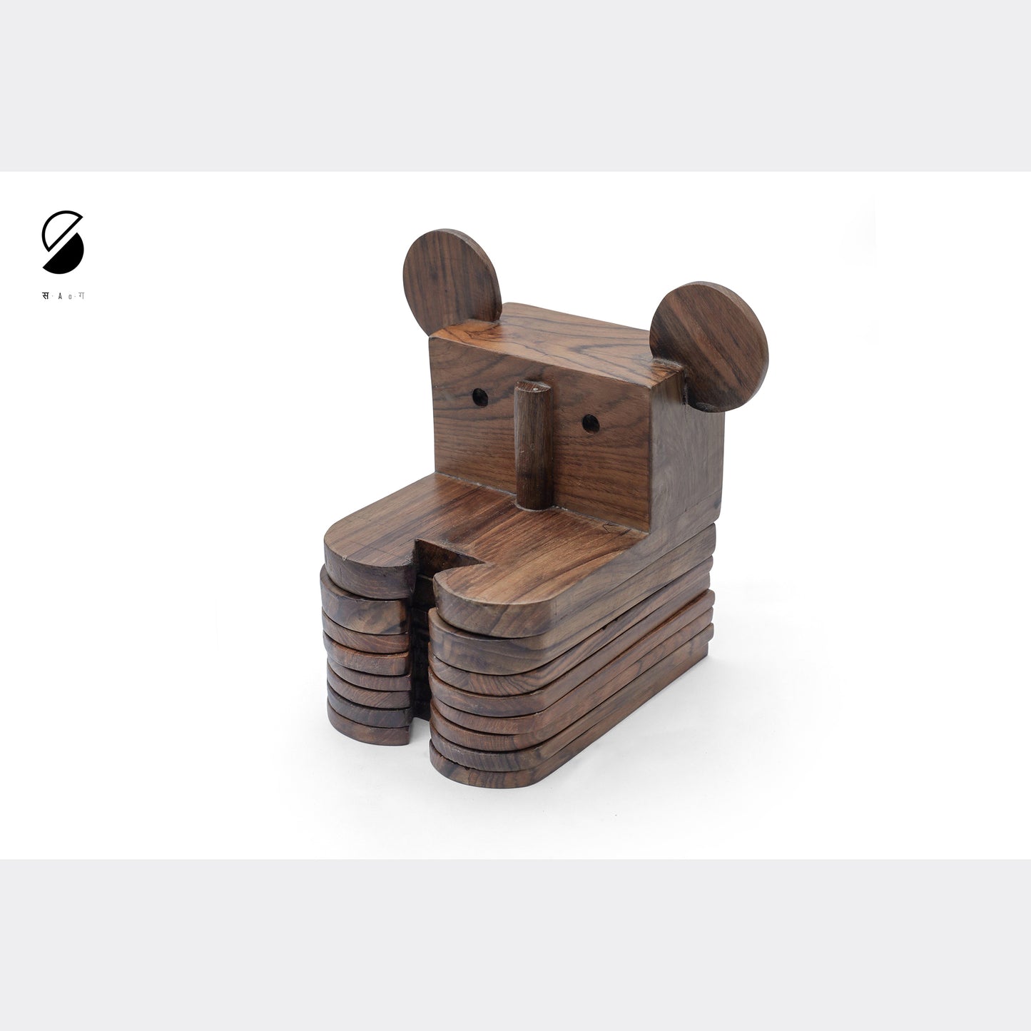 Handcrafted Wooden Koala Coaster ( Set of 6)