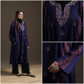 Kashmiri Heavy Sozni Hand Embroidered Handwoven Merino Wool Pheran 28
