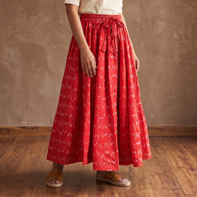 Pochampally Ikat 24 Kali Cotton Long Skirt 07