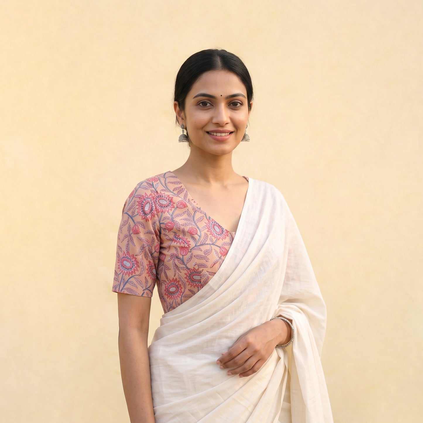 Sanganeri Hand Block Print Cotton Readymade Blouse 14