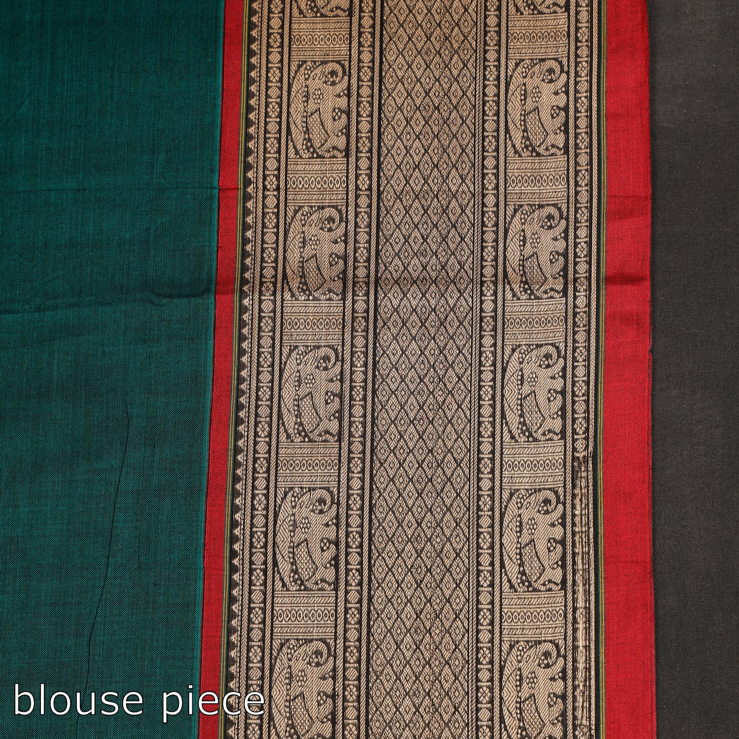 Green - Dharwad Cotton Saree with Thread Border