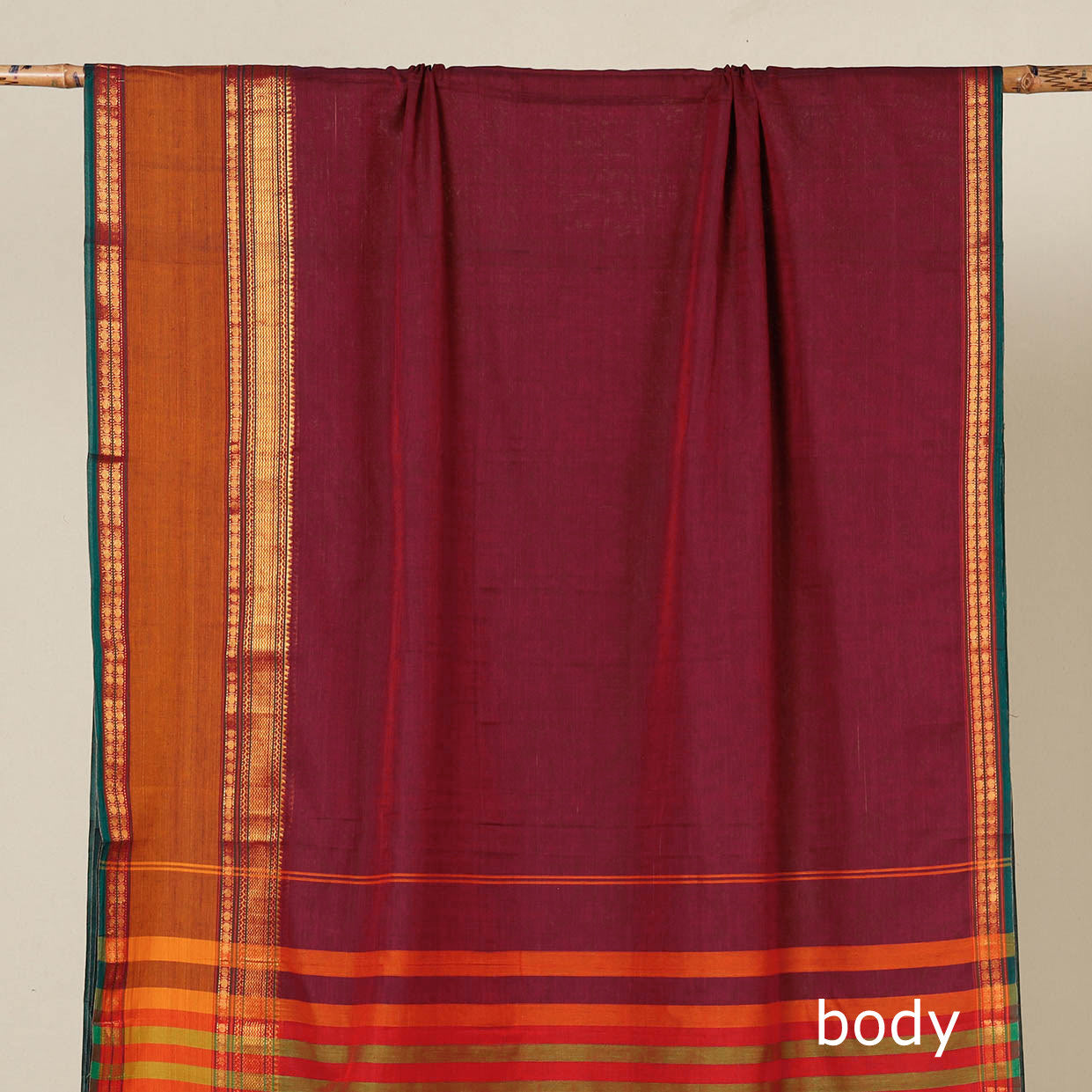 Dharwad Cotton Saree with Zari Border
