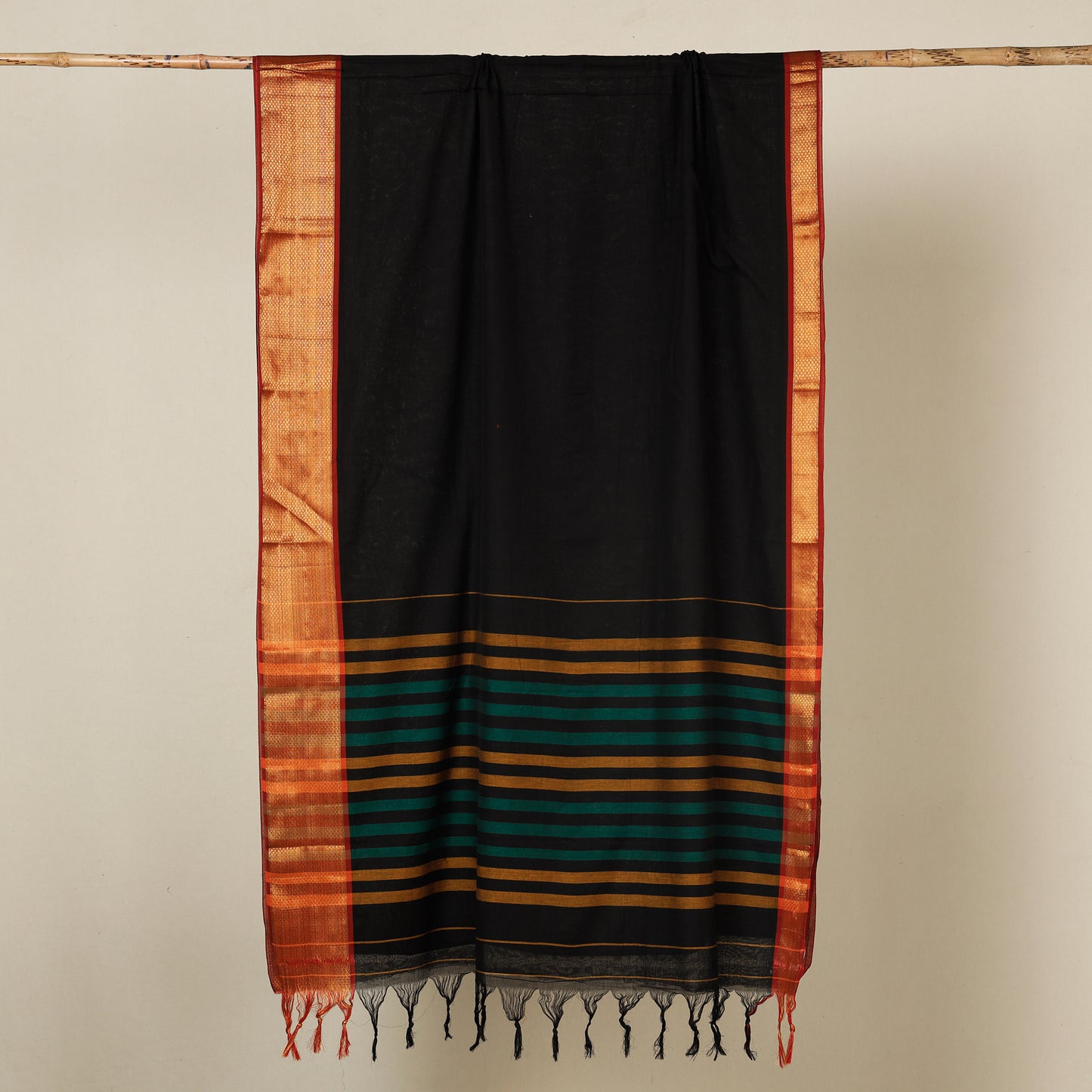 Dharwad Cotton Saree with Zari Border
