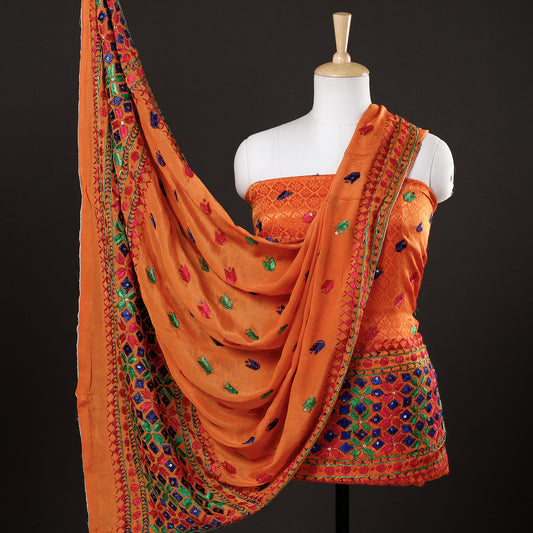 Phulkari Embroidery Dress Material 